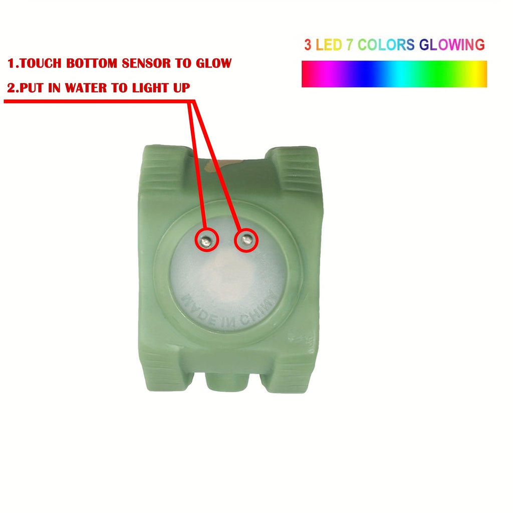 Light Up Bath Toys for Toddlers 6/8 Pcs – Floating Color Changing LED Bath Toys, Flashing Glow in Water Bathtub Shower Toys for Baby Kids Toddlers, Fun Sensory Water Play Gift for Boys Girls