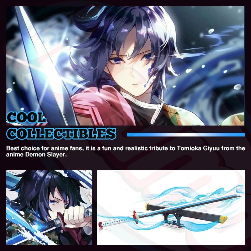 Tomioka Giyuu Sword Building Blocks Set 768 PCS - 39in Demon Anime Katana Model with Stand, Collectible Cosplay Toy Building Kit for Anime Fans, Compatible with Major Brands, STEM Display Model, Home Decoration Gift for Ages 12+ Teens Adults