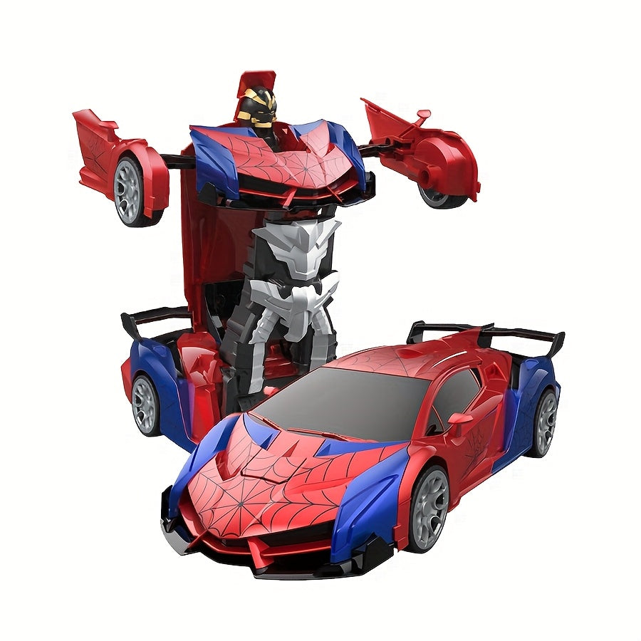 RC Car Robot Transformer Toy 1:18 Scale - One-Button Deformation Remote Control Car with 360° Rotating Drifting, Kids Toy for Ages 3+, Birthday Gift