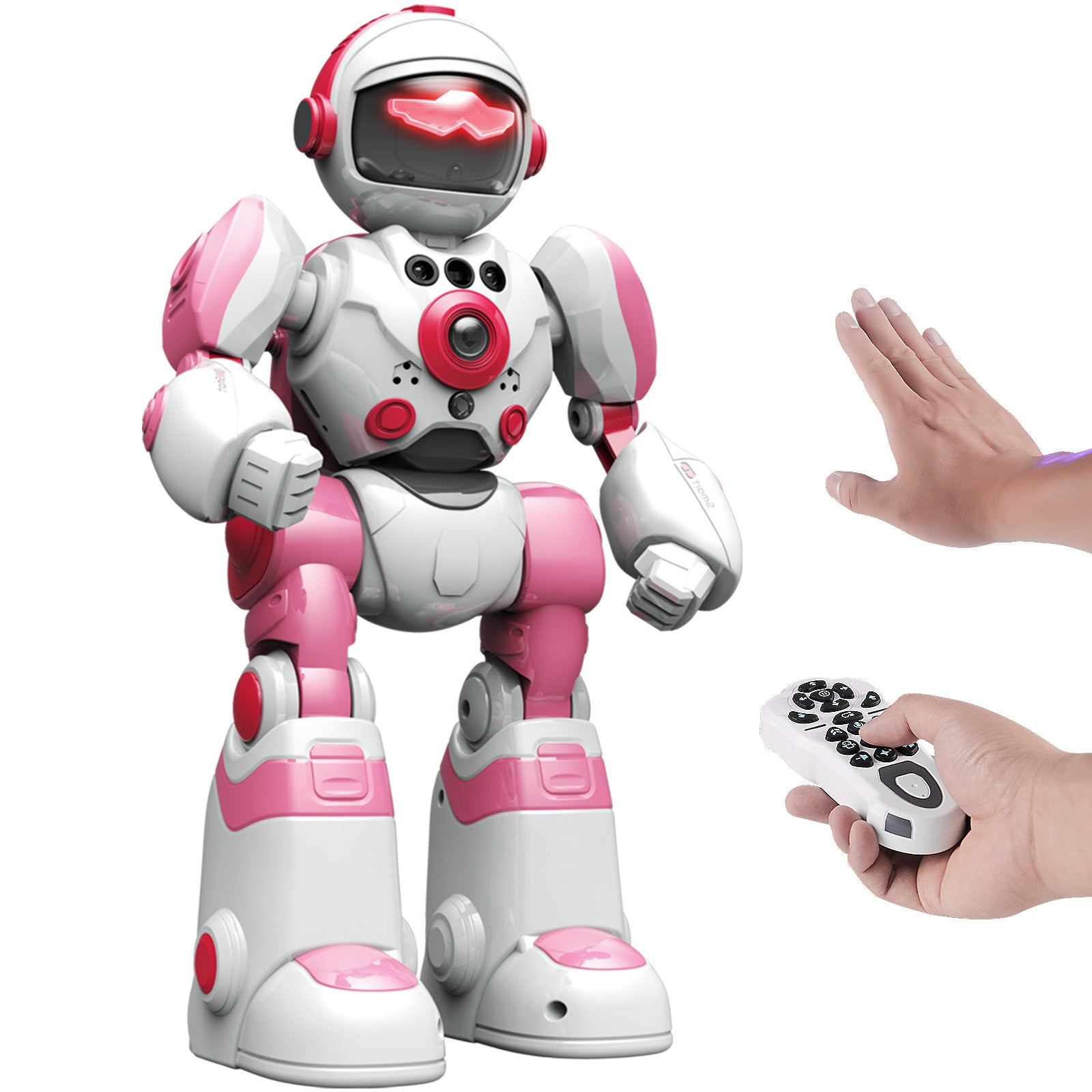 Gesture Control RC Robot Toy Voice Recording Programming EMO Mode LED Interactive Intelligent Robot Kids Boys Girls Birthday Christmas Gift Green Blue Pink Yellow