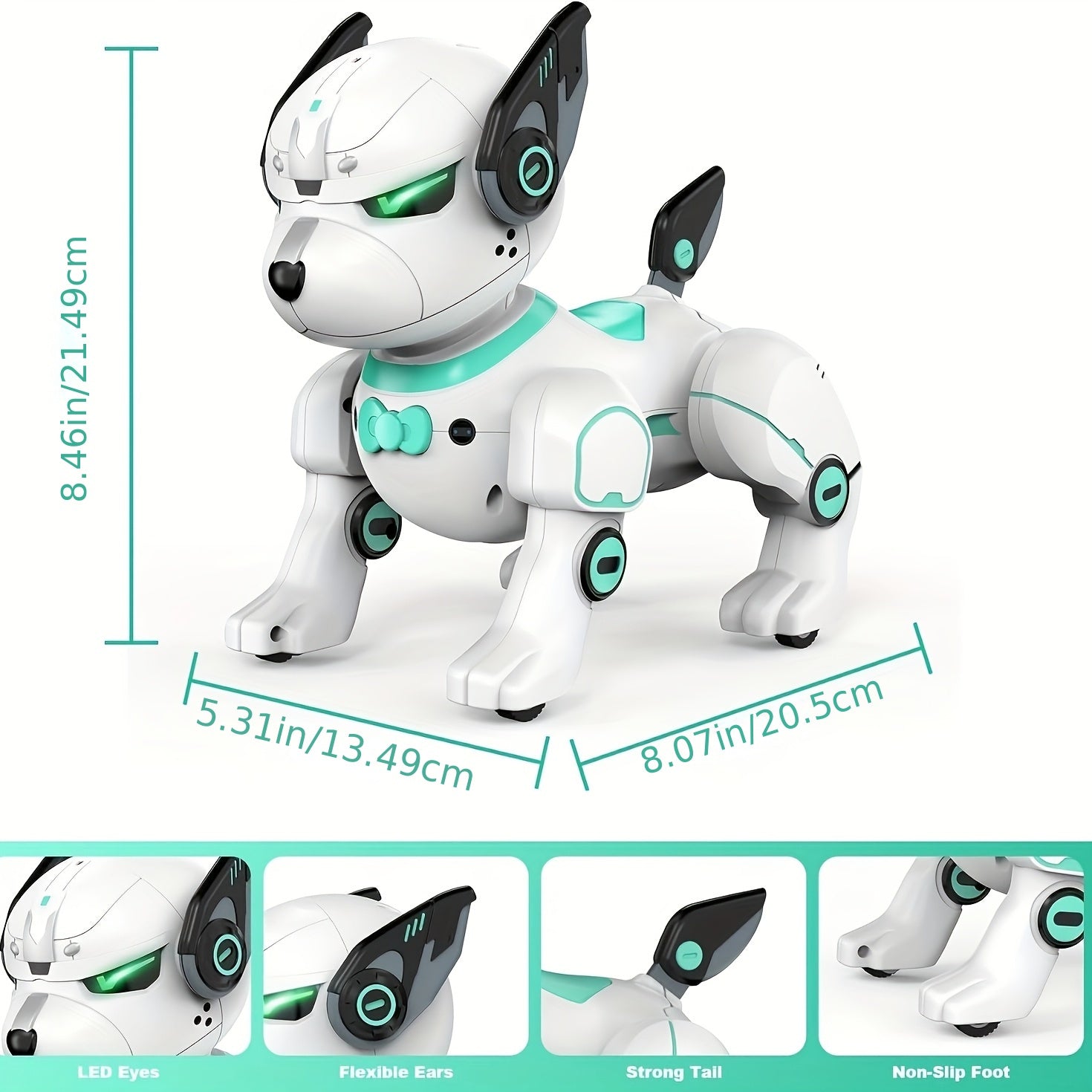 Robot Dog Toy for Kids, Interactive Electronic Pet with Sound & Stunts, AI Programmable Companion, Birthday Gift for Boys Girls Ages 5+