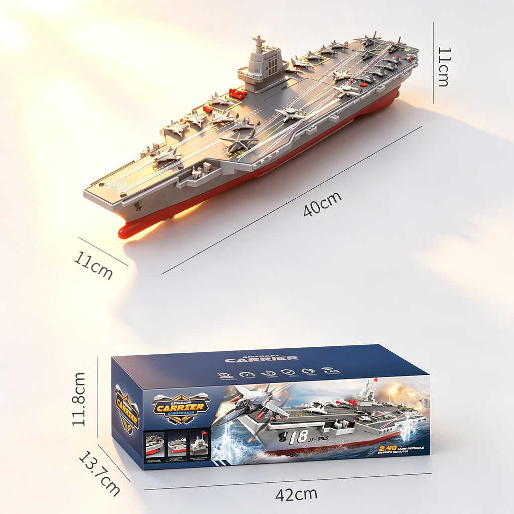 RC Aircraft Carrier Ship 1:800 Scale Fujian Model DIY Assembly Remote Control Boat Water Activated Sound Effects Adult Hobby Gift