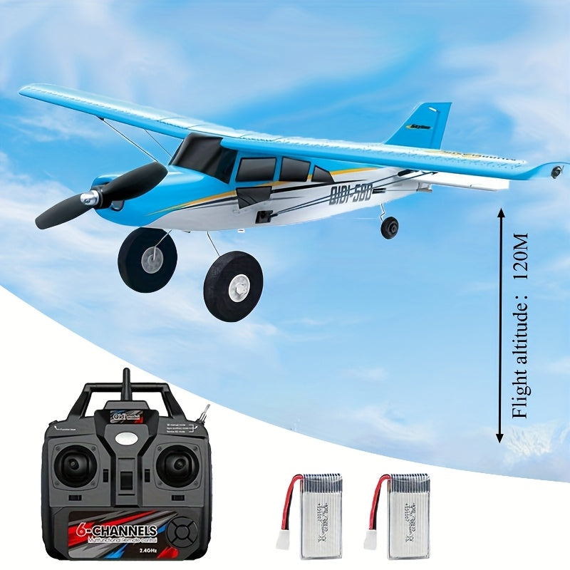 RC Fixed Wing Airplane 6-Channel Brushless Motor with 6-Axis Gyro 3D Stunts EPP Foam Aircraft - QIDI-560 M7 Aerobatic Remote Control Plane Dual Battery Outdoor Hobbyist Glider