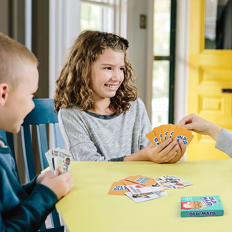 6-in-1 Kids Card Games Set Go Fish Old Maid Crazy Eights Memory Match Slap Jack Animal Cards 6 Decks Family Game Night Ages 4+ Birthday Gift