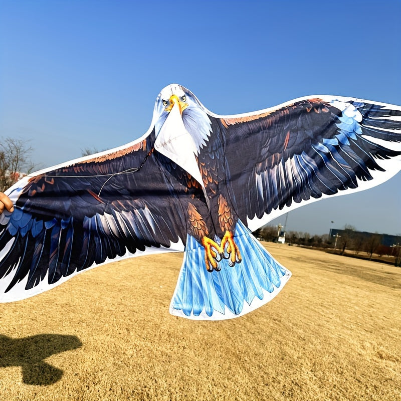 Eagle Kite Large with Handle & String for Beginners - Durable Polyester Outdoor Flying Toy for Beach, Park & Family Fun - Easy to Fly Gift for Kids Adults Ages 6+