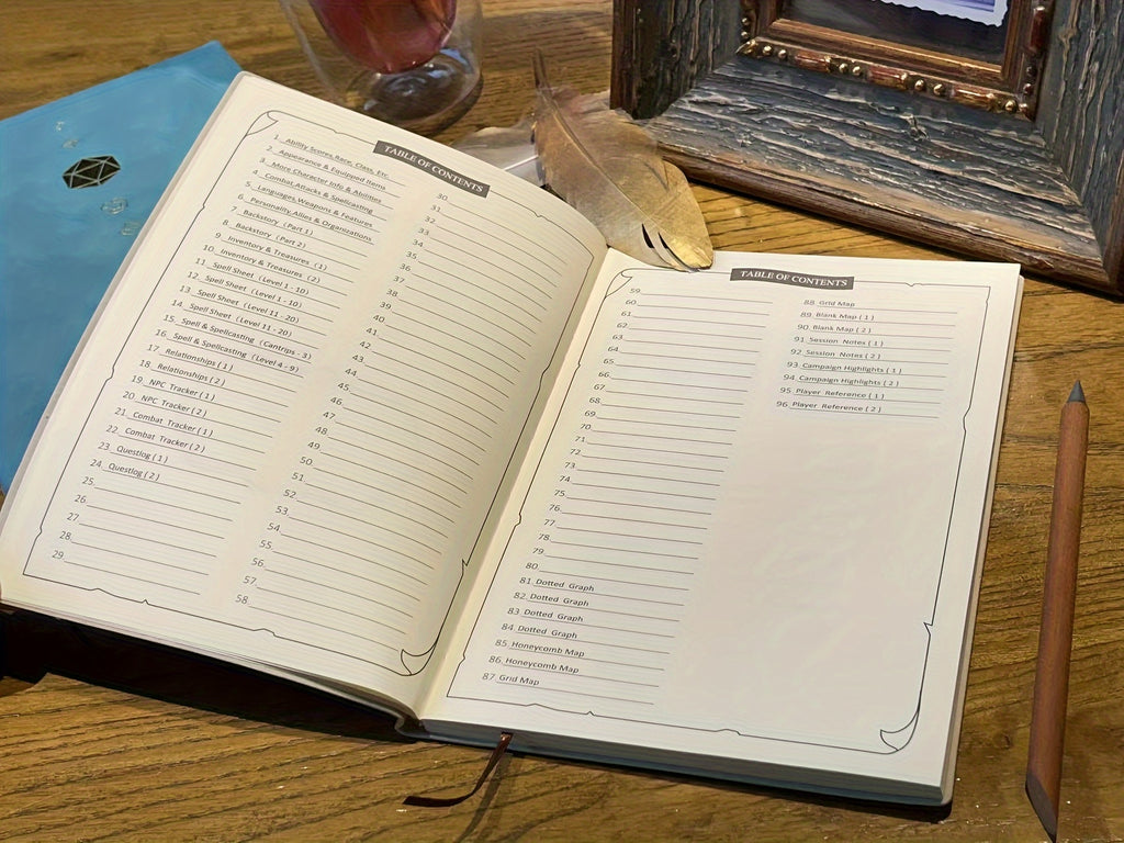 DnD RPG Journal for D&D 5e 5R Players, 100-Page All-in-One Character Sheet Notebook with Quest Log, Spell Tracker, NPC Manager & Game Guide, Gift for Dungeon Masters