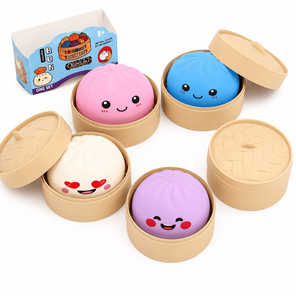 Jumbo Dumpling Squishy Toy 6 Inch Giant Slow Rise Squeeze Ball – Stress Relief Anxiety Fidget Toy for Adults & Teens, Desk Sensory Toy, Birthday Gift Random Color