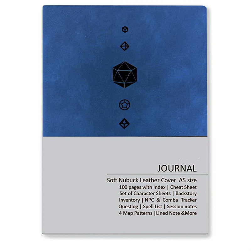 DnD RPG Journal for D&D 5e 5R Players, 100-Page All-in-One Character Sheet Notebook with Quest Log, Spell Tracker, NPC Manager & Game Guide, Gift for Dungeon Masters