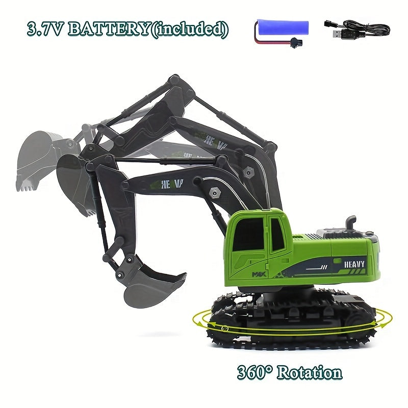 RC Semi Truck and Excavator Set 1:12 Scale Dual Remote Control with Lights Sound 2.4GHz Construction Toy for Boys Girls Ages 6-12 Birthday Gift