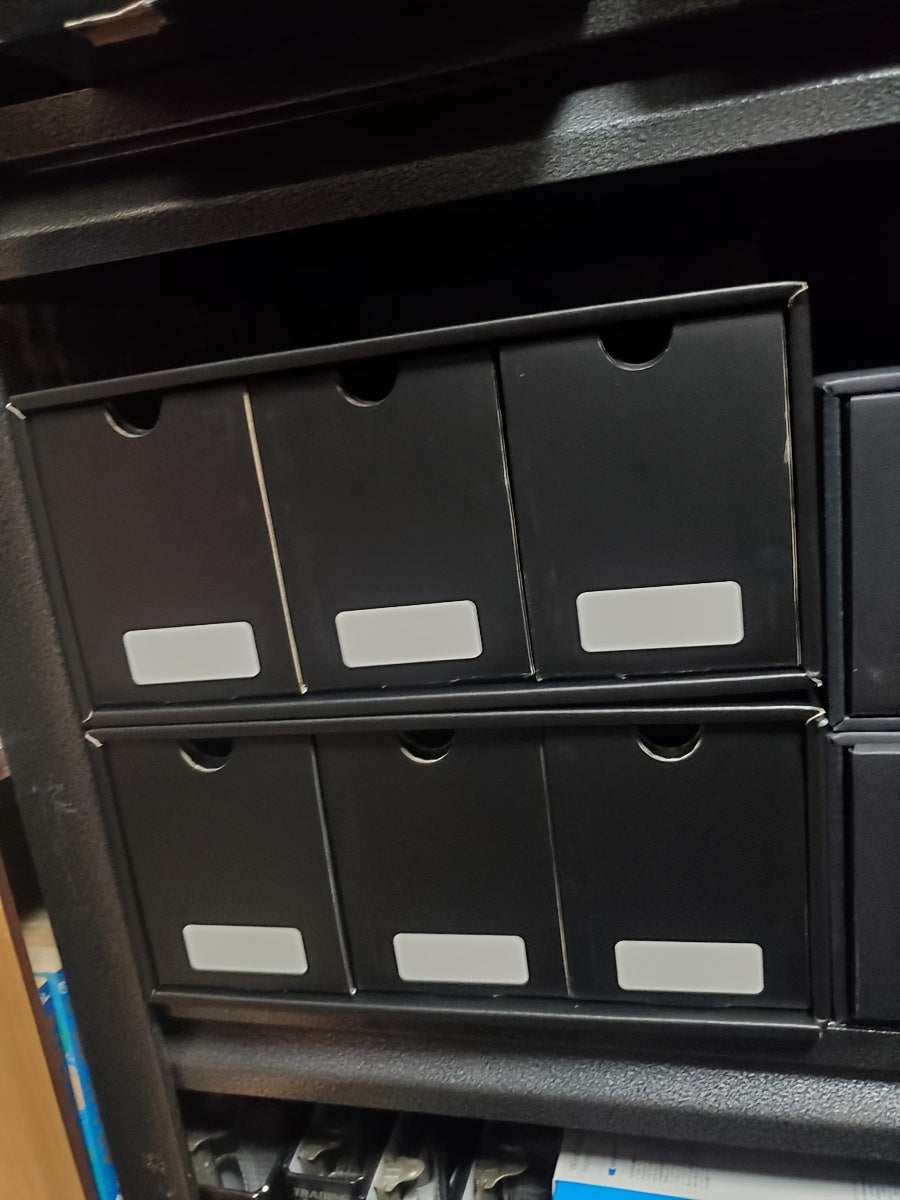 Trading Card Storage Box 12 Drawer Organizer with 50 Dividers for Pokemon Sports Baseball TCG MTG Yu-Gi-Oh Collector Gift Black White Christmas Birthday