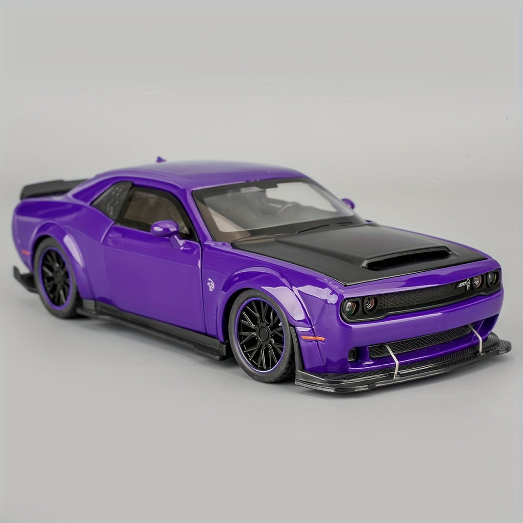 1:32 Scale Dodge Hellcat Alloy Die-Cast Car Model – Openable Doors, Display Base, Collectible Ornament Gift for Birthday, Christmas & New Year