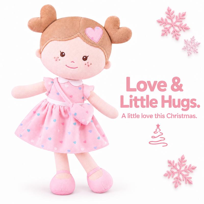 Plush Doll for Girls by Gloveleya, Soft Strawberry Grape and Orange Styles, Lightweight Cuddle Companion, Birthday and Christmas Gift