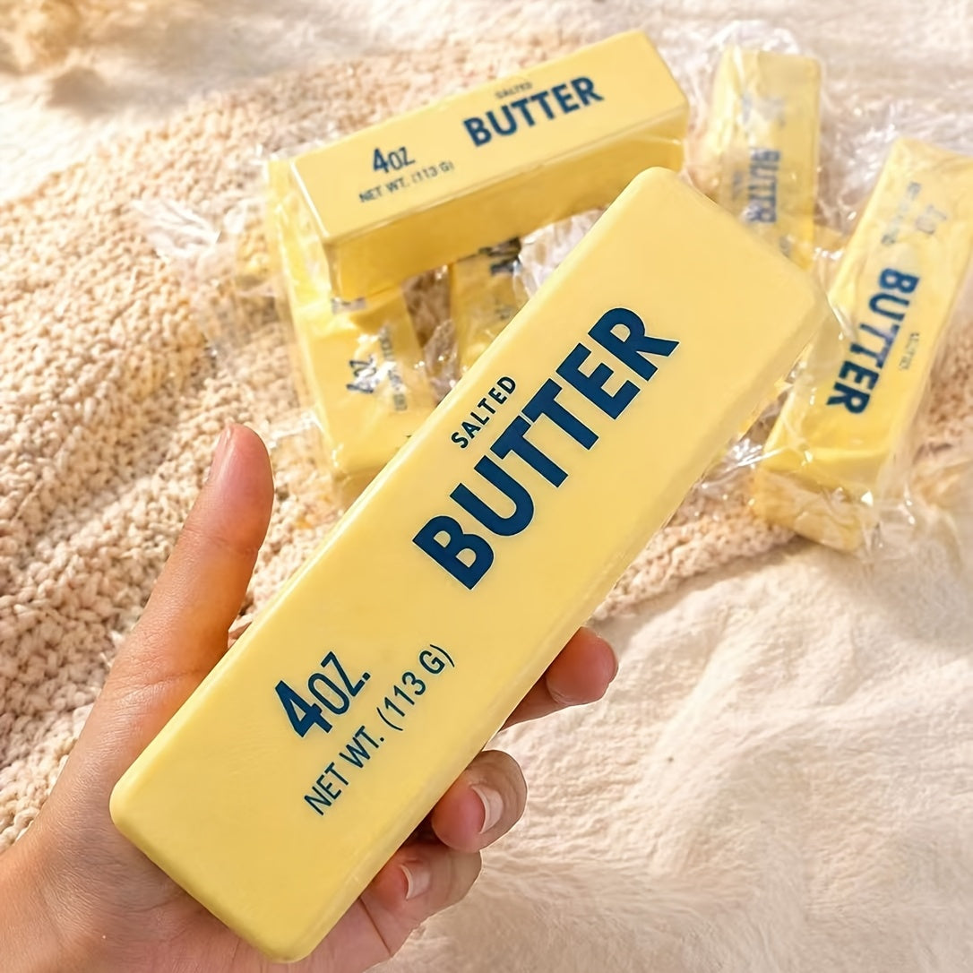 Butter Squishy Toys 6 Pack – Giant Slow Rebound Simulated Butter Squeeze Fidget Toy for Stress Relief, Desk Decor & Party Gifts