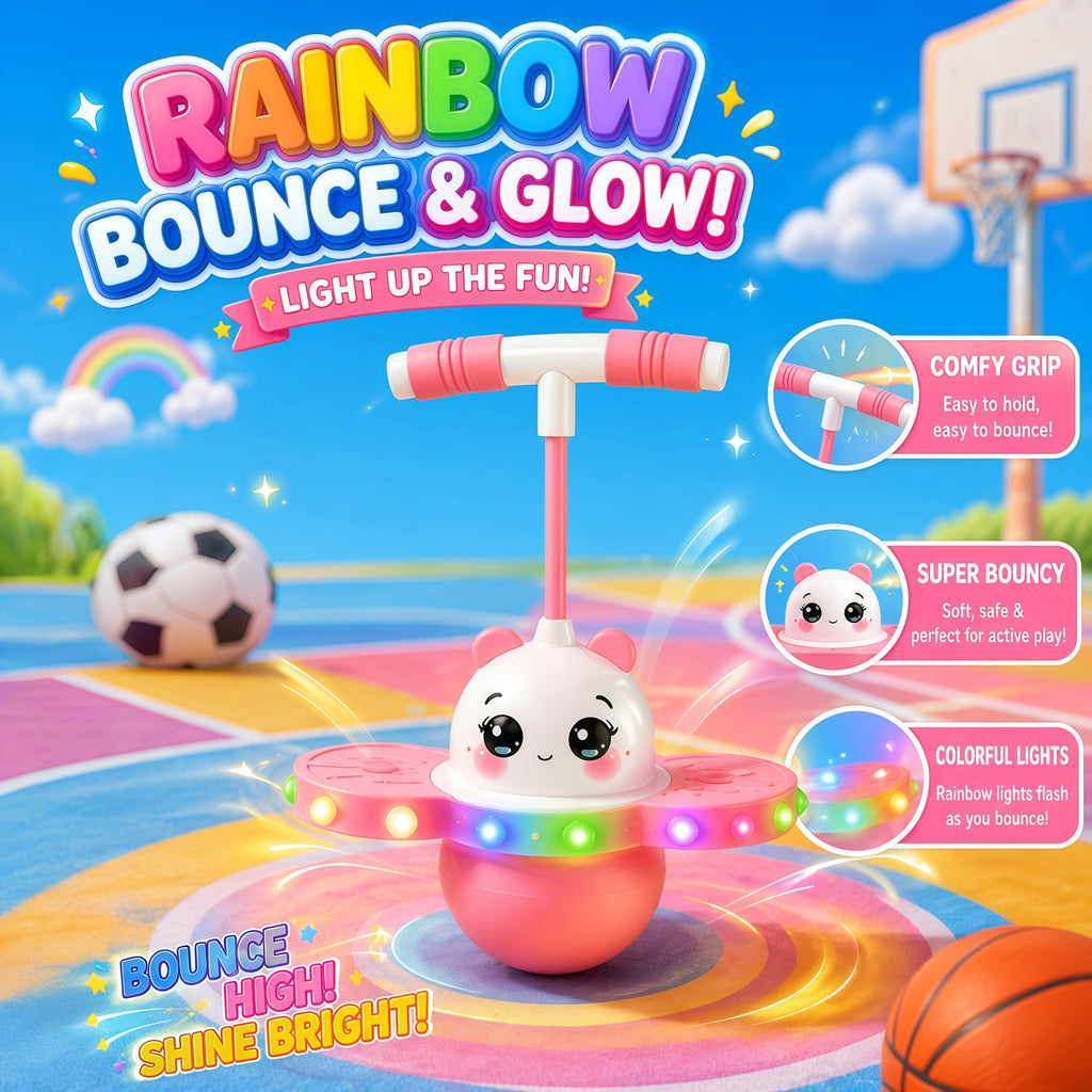 LED Light Up Bouncing Ball for Kids Colorful Flashing Lights Indoor Outdoor Active Play Toy for Boys Girls Ages 3 4 5 6 7 8 - Birthday Gift