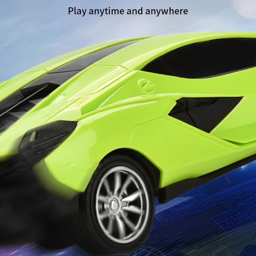RC Car Toy 1:24 Scale High-Speed Drift Remote Control Car with LED Lights & 4-Channel Control – Kids Birthday Christmas Halloween Gift Blue Black Red