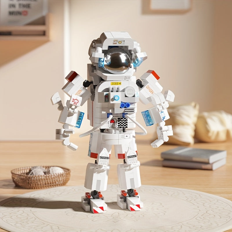 Astronaut Mini Building Block Set 623pcs – Space Theme DIY Desk Decoration, Stress-Relieving Assembly Toy for Boys & Girls, Easter & Holiday Gift