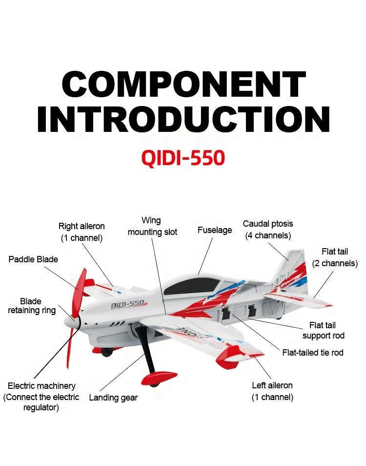 RC Plane 6CH Brushless Motor Remote Control Airplane One-Key Stunt Glider 150M Altitude 2 Batteries Beginner and Experienced Pilots Outdoor Flying Gift