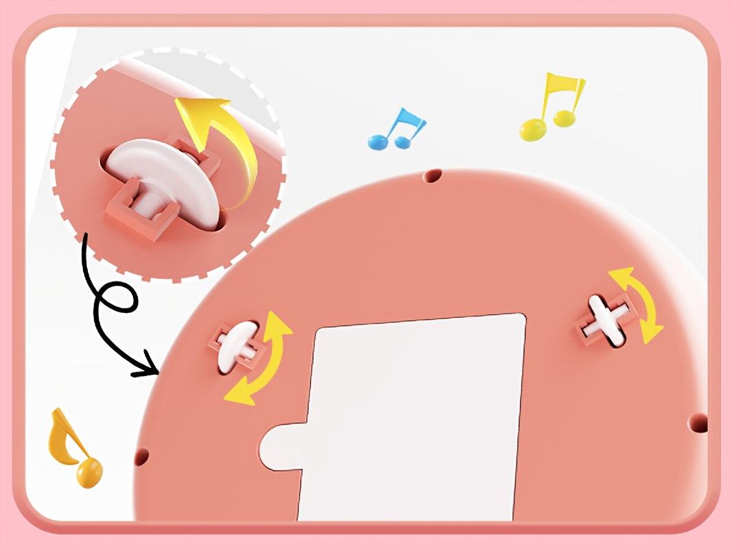JOVOW Baby Rotating Projector Music Toy for 3 Months+ – Interactive Animal Sounds & Music, Multi-Functional Sensory Learning Toy for Infant Boys Girls, Party Music, Skills Development, Pink & Blue