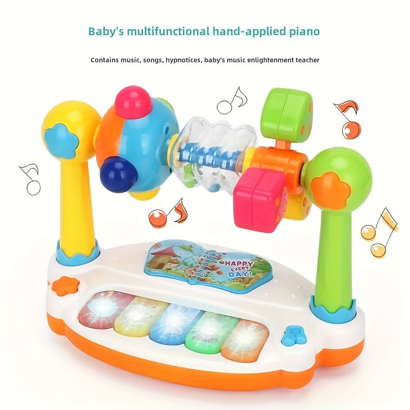 Kids Piano Keyboard Toy with Light Up Keys & Pre-Loaded Songs – Early Music Education for Toddlers Boys Girls Birthday Christmas Gift No Battery Needed