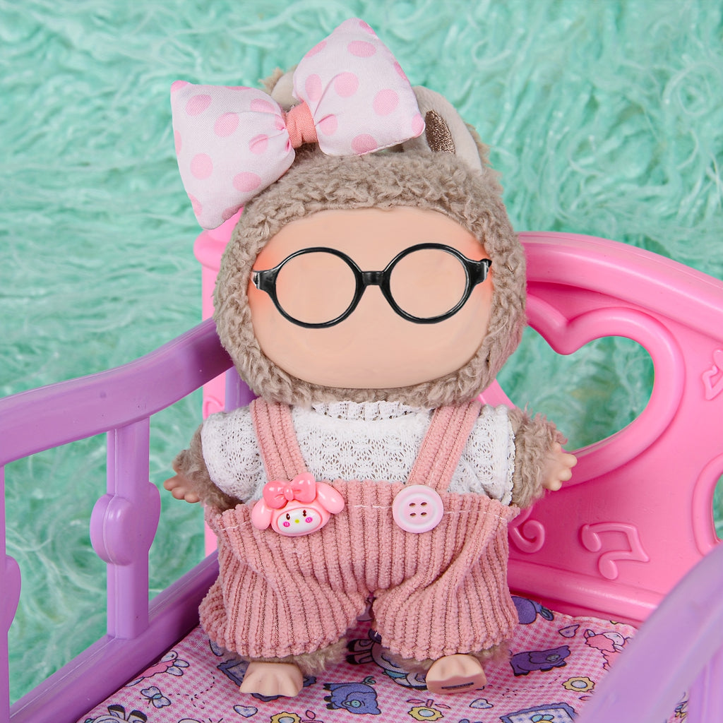 6pcs Labubu Doll Clothes Set for 17cm Dolls – Mixed Style Outfits Pack, Soft Durable Fabric, Adorable Doll Wardrobe Gift for Girls Ages 3+, No Doll or Shoes Included