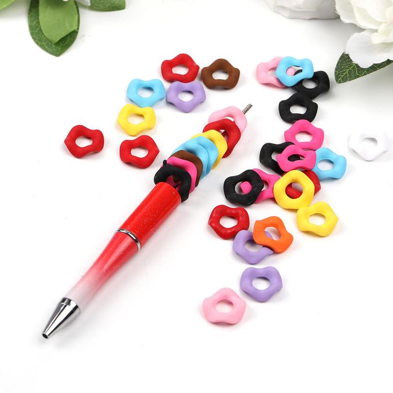 Acrylic Spacer Beads for Jewelry Making, B118 Wavy Rings and Decorative Beading Supplies for DIY Bracelets, Necklaces and Handmade Accessory Gifts