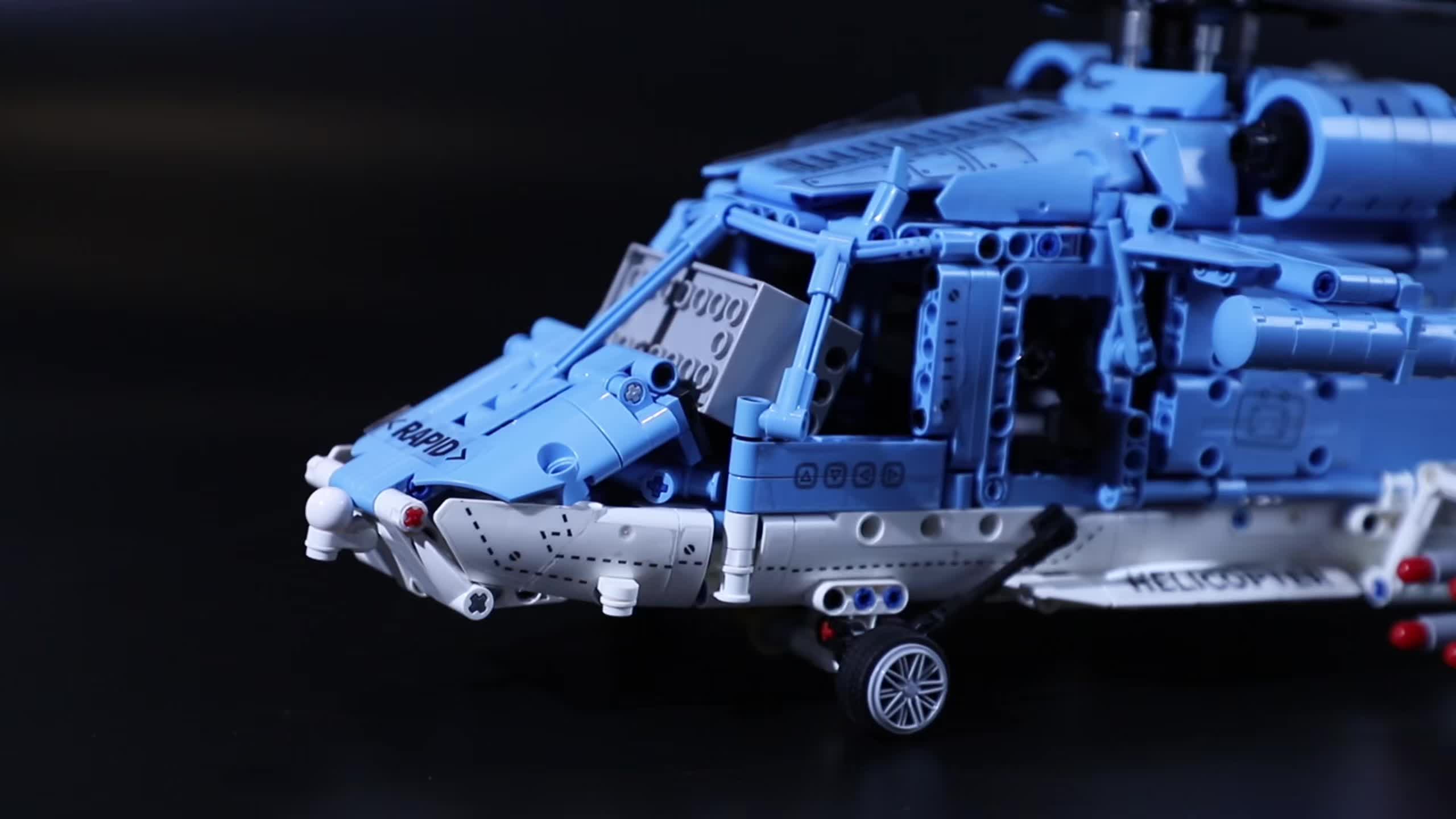 Helicopter Building Block Set 1711 Pieces for Adults Teens, Large Scale ABS Brick Model Kit Medium Difficulty, STEM Construction Display Toy Ages 14+, Birthday Christmas Gift for Men Boys Aviation Fans