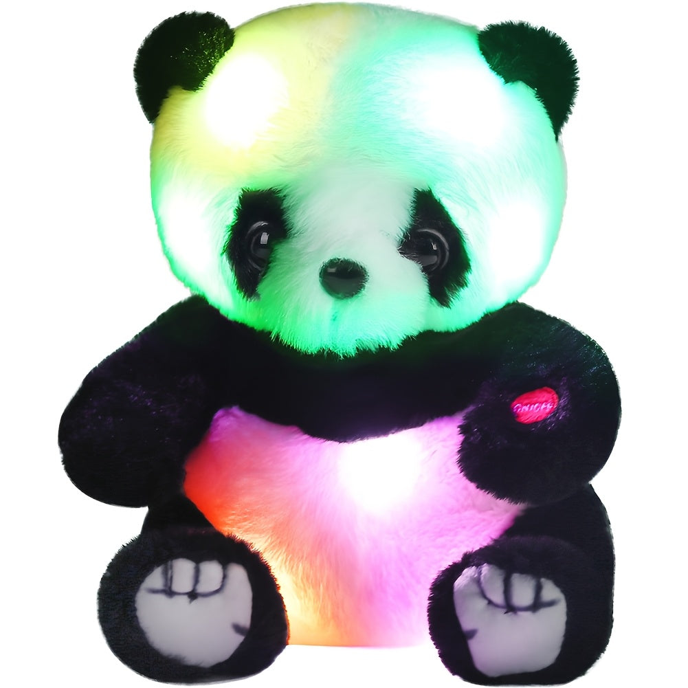 Light Up Panda Stuffed Animal 8 & 12 Inch – Cute Glowing Panda Bear Plush with LED Light, Hugging Toy Birthday Gift for Kids Boys Girls Christmas