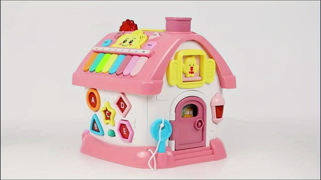 8-in-1 Musical House Baby Toy Multi-Functional Educational Enlightenment Toy - Birthday Gift for Baby Boys Girls Toddlers Pink