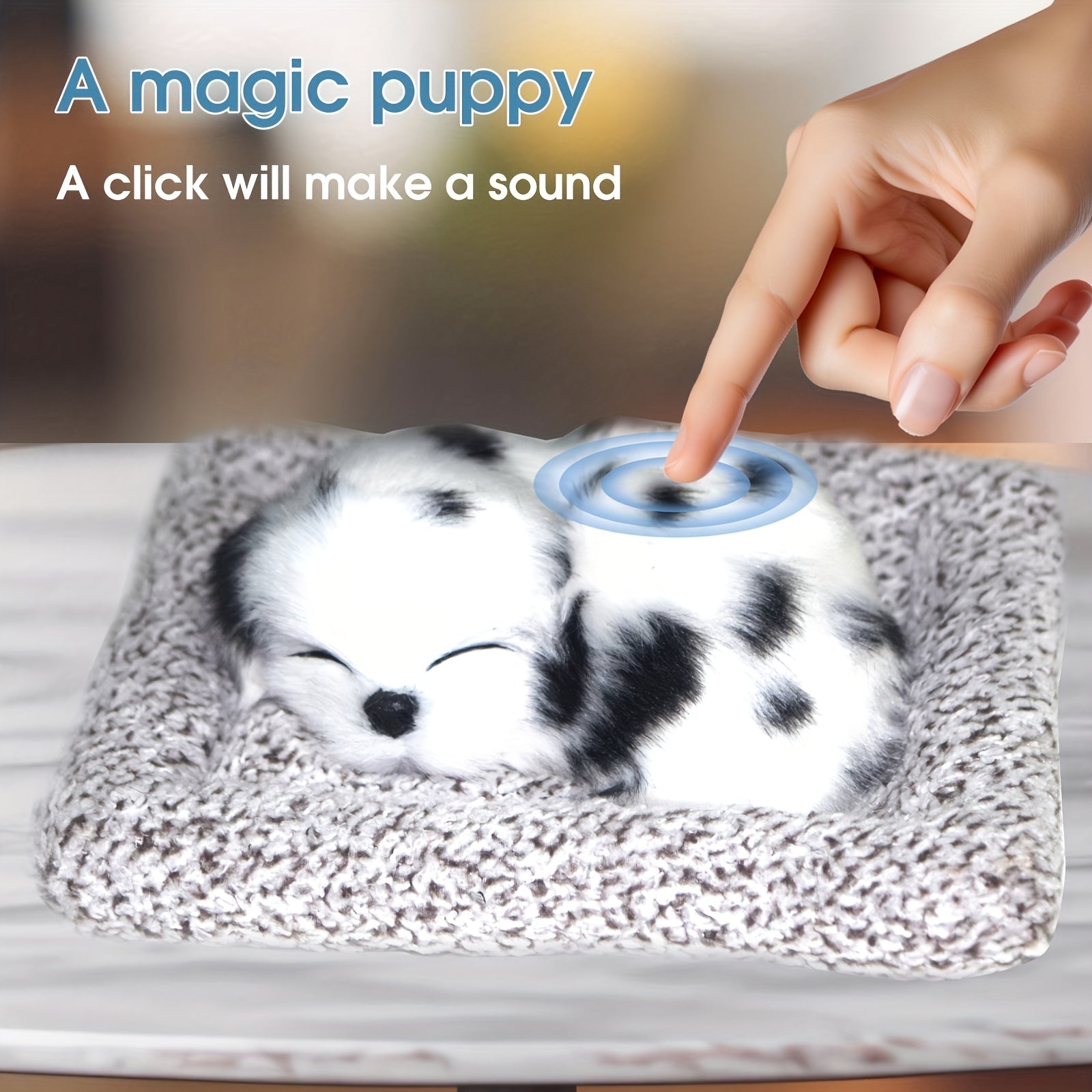 Interactive Barking Puppy Toy That Barks When You Press It - Electronic Plush Dog Toy for Kids Toddlers, Realistic Sound Stuffed Animal Gift for Girls Boys Birthday Christmas Holiday