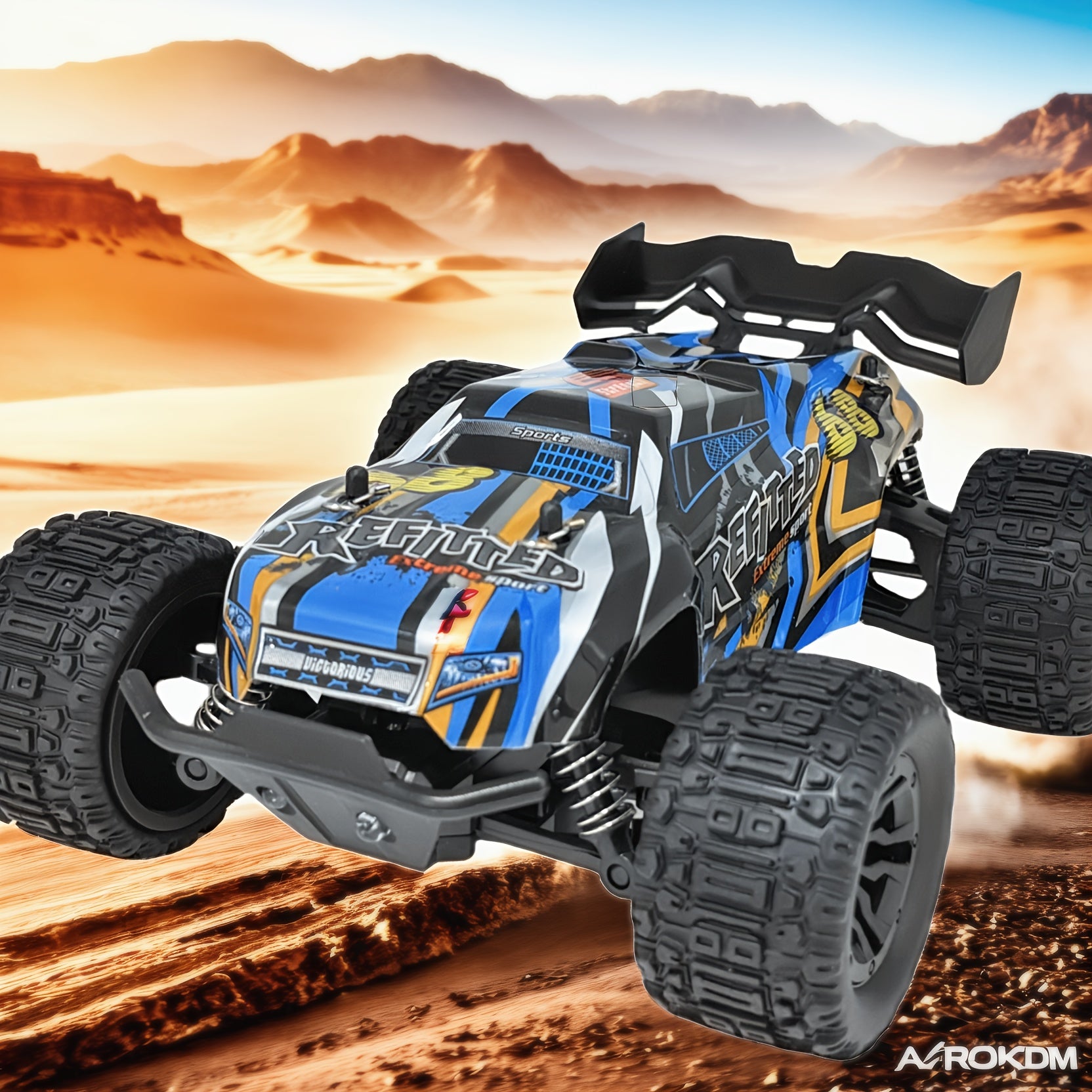 RC Monster Truck 4x4 All-Terrain High-Speed Remote Control Off-Road Car for Kids Adults, Birthday Christmas Holiday Gift for Boys Girls