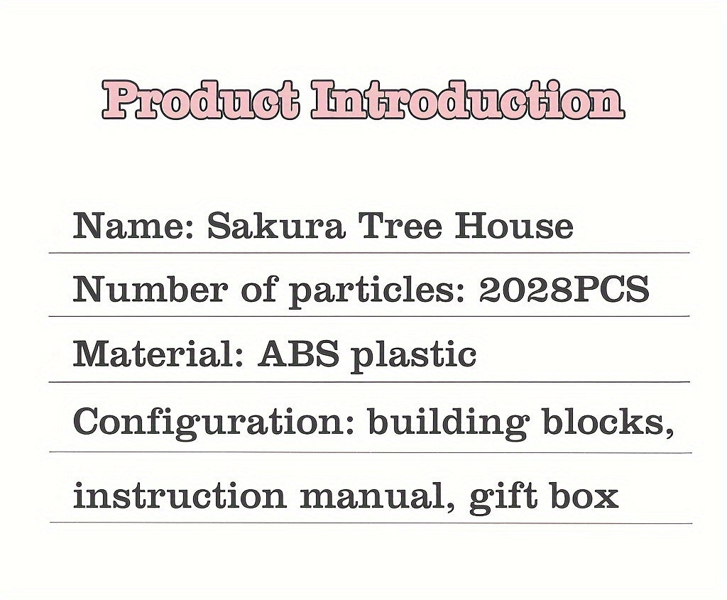 Sakura Cherry Blossom Tree House Building Blocks 2028 & 1020 Piece – DIY Mini Brick Assembly Set, Collectible Desk Decor Model for Home Display, Relaxing Gift for Teens Adults Boys Girls