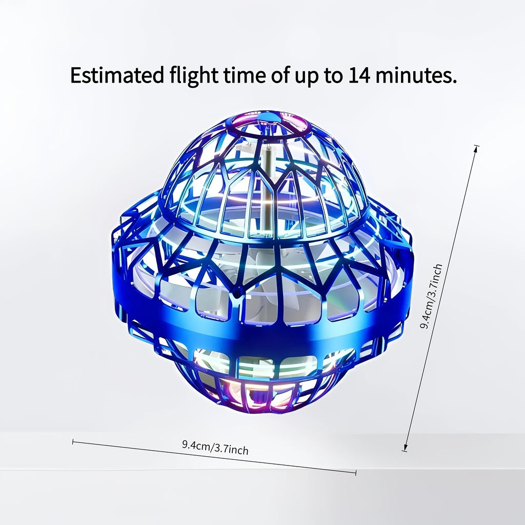 Flying Ball Toy UFO Drone 2 Pack Red & Purple – Remote & Hand Controlled Hover Ball with LED Lights STEM Gift for Kids Outdoor Party Birthday Christmas
