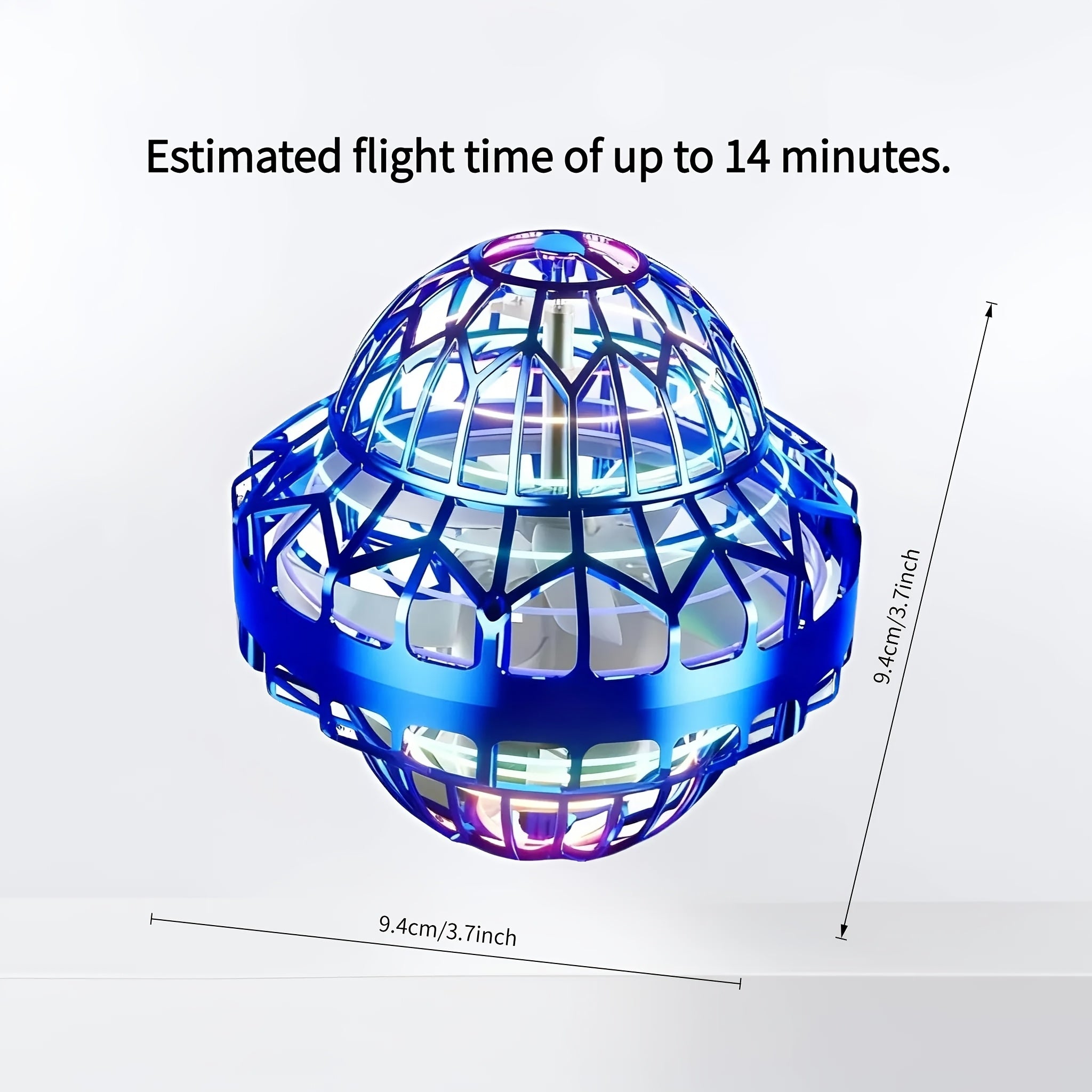 Flying Ball Toy UFO Drone 2 Pack Red & Purple – Remote & Hand Controlled Hover Ball with LED Lights STEM Gift for Kids Outdoor Party Birthday Christmas