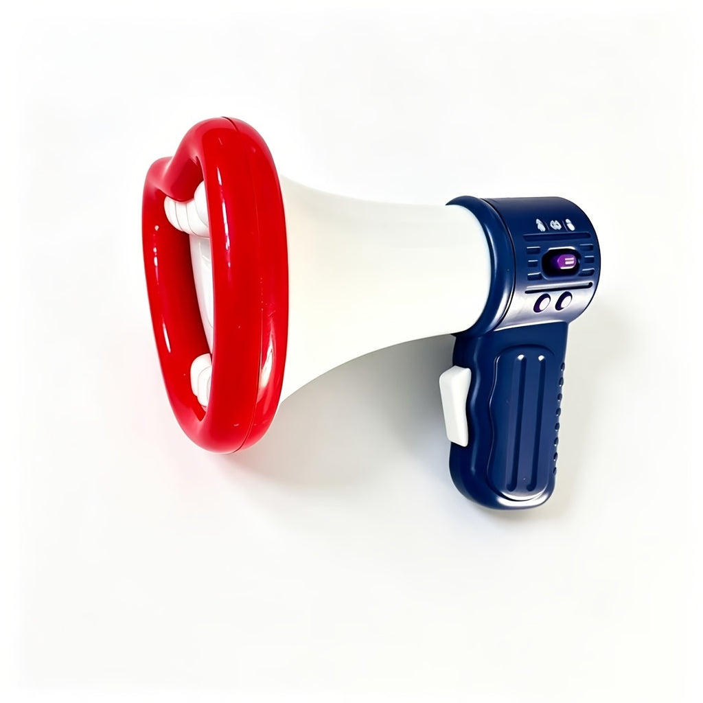 Voice Changer Megaphone Toy for Kids Big Mouth - Multi Sound Effects Handheld Prank Toy Birthday Party Christmas Gift Interactive Game Prop White Blue