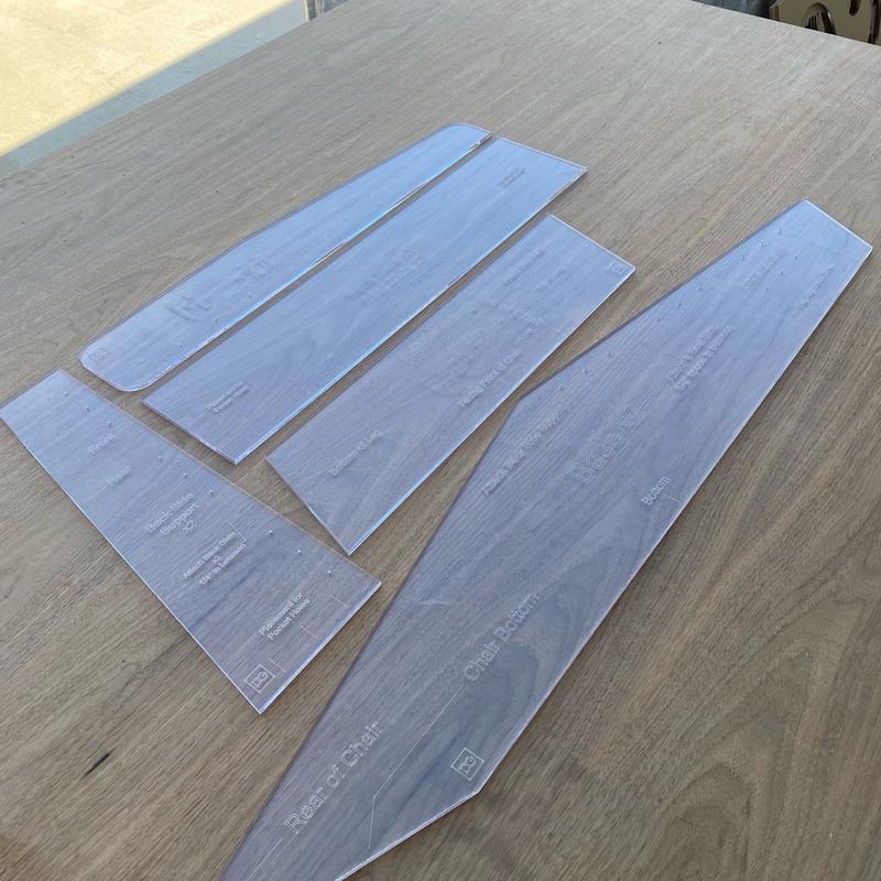 Adirondack Chair Templates for DIY Woodworking, Reusable Low Boy Chair Patterns for Repeat Furniture Making and Adult Hobby Projects