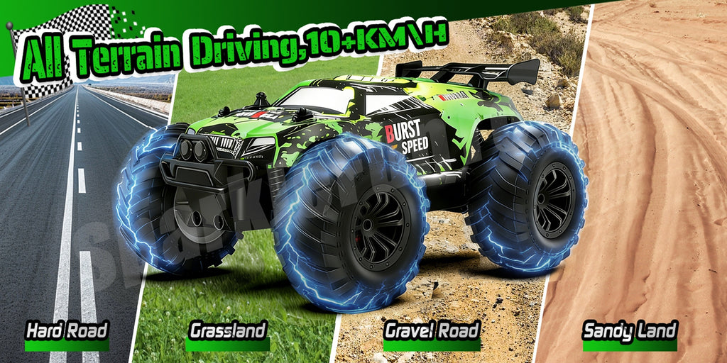 High-Speed 4WD Off-Road RC Truck 40KM/H+ Racing Class All-Terrain Remote Control Car with 2.4GHz Controller – Fast RC Vehicle Gift for Boys Kids Ages 3+