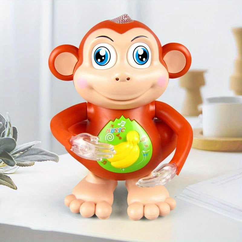 Dancing Monkey Toy for Toddlers – Musical Singing Monkey Stuffed Animal with Lights & Sound, Interactive Baby Toy Gift for Kids Boys Girls Ages 2+