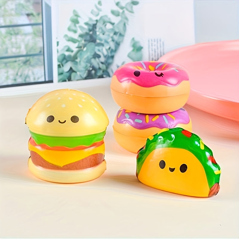 Mini Squishy Fast Food Toys 20 Pack – Slow Rise Individually Wrapped Foam Squishies 1.5–2.25", Party Favors & Goodie Bag Fillers for Kids