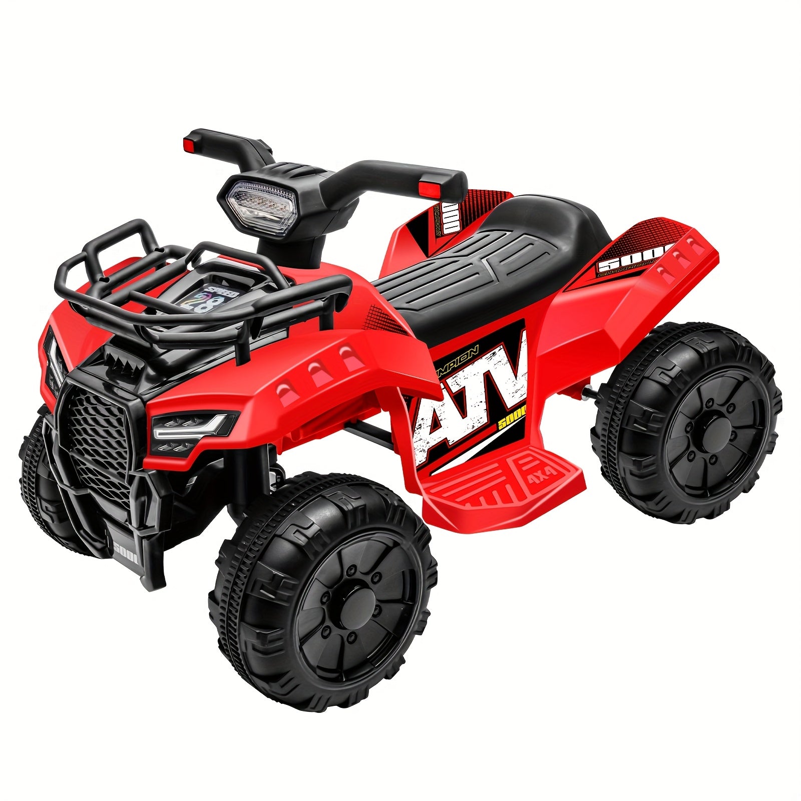 Kids Ride-On ATV 4-Wheeler 6V Electric Quad with Treaded Tires Rubber Handles & Push-Button Start – Safe Toddler Toy for Ages 18-36 Months Boys Girls