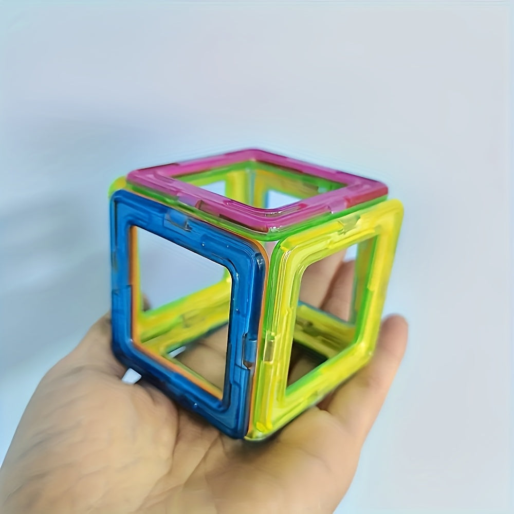 Magnetic Tiles 60pcs STEM Building Blocks Set - Educational Multicolor Magnet Construction Toy for Kids Ages 3+, Creative Birthday Christmas Gift for Boys & Girls