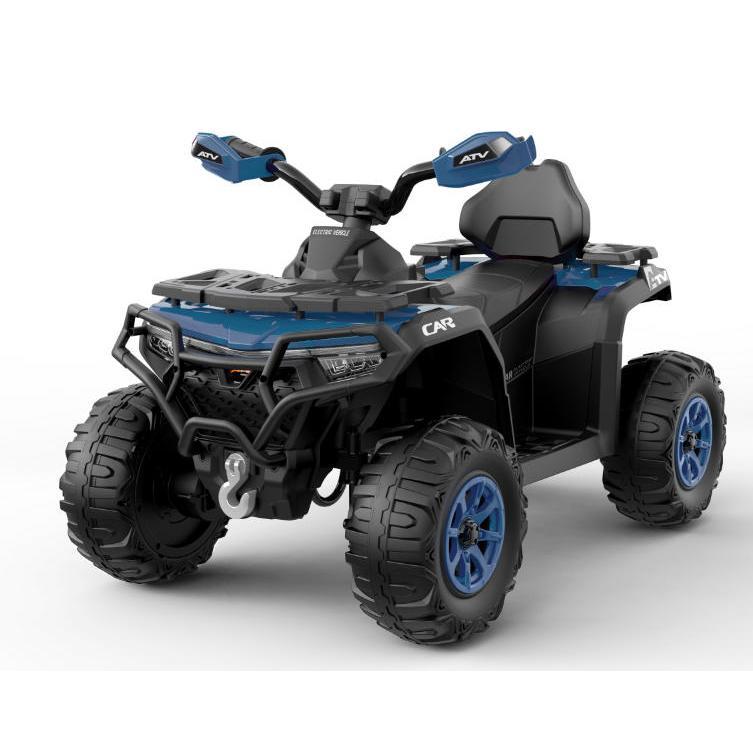 12V Kids ATV Ride-On Toy with Parent Remote Control, Spring Suspension, LED Lights, Bluetooth Music and USB for Backyard Adventures
