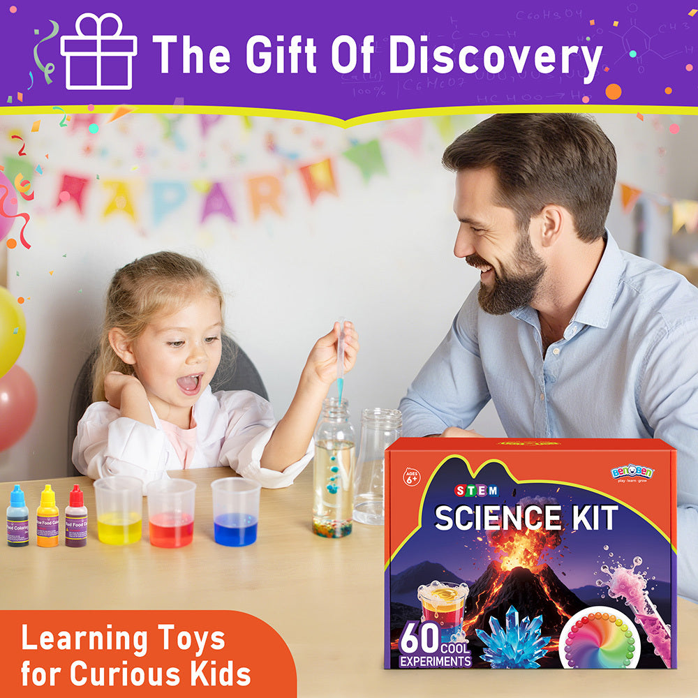 60 Experiments Science Kit for Kids Ages 6-12 – STEM Educational Toy with Scientific Tools for Boys & Girls, Best Birthday & Christmas Gift for Young Scientists