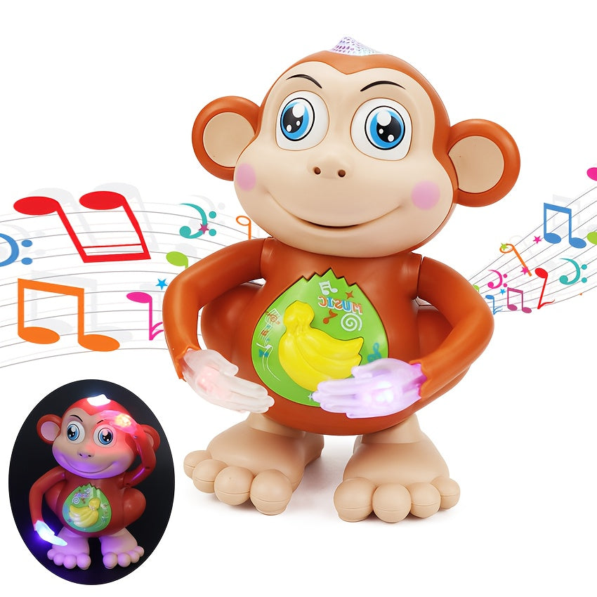 Dancing Monkey Toy for Toddlers – Musical Singing Monkey Stuffed Animal with Lights & Sound, Interactive Baby Toy Gift for Kids Boys Girls Ages 2+