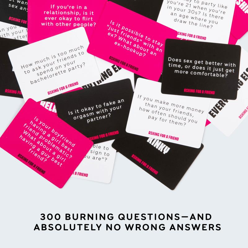 Girls Night Card Game for Adults, Asking For A Friend by Relatable with 300 Conversation Cards and 1 Die for Bachelorette Parties and Galentine's Gatherings