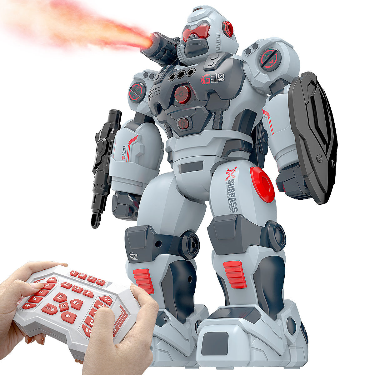 RC Robot Toy for Kids, Gesture Sensing Remote Control Smart Robot with Spray, Walking Dancing Programmable, Birthday Gift for Boys Ages 6+