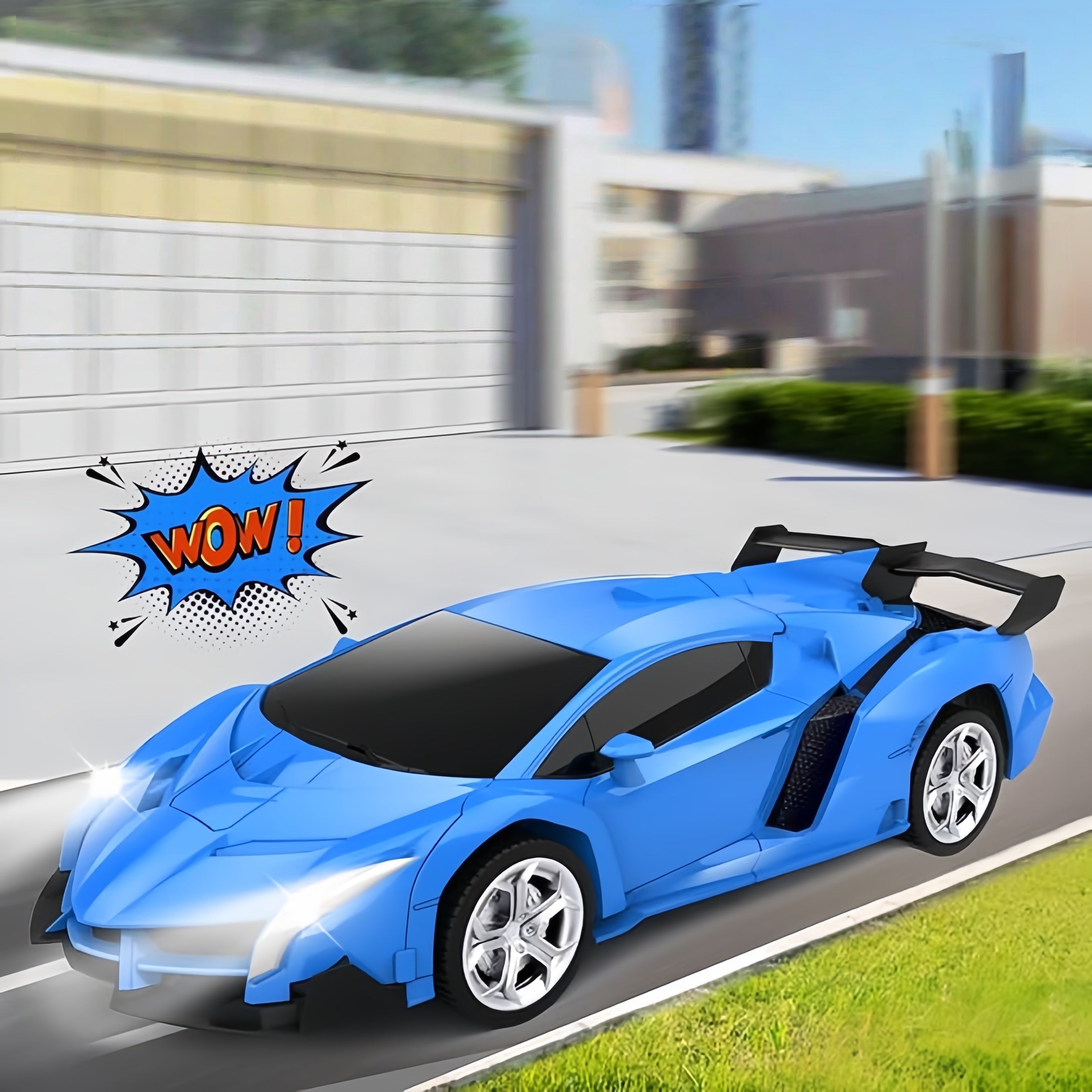RC Robot Stunt Car One-Button Transform 2.4GHz 360 Drift LED Light 45M Range Parent Child Interactive Toy Kids Boys Ages 3+ Christmas Birthday Festival Gift