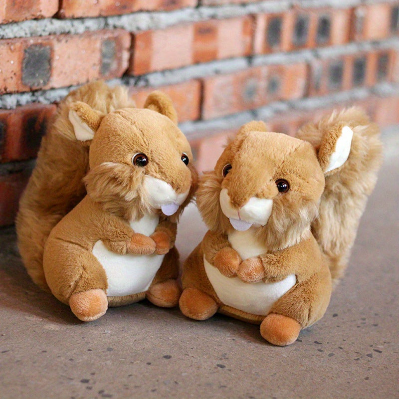 Realistic Squirrel Plush Toy 20cm – Cute Cartoon Squirrel Stuffed Animal Doll, Emotional Companion & Room Decor, Birthday Holiday Gift for Animal Lovers Boys Girls, Easter Valentine’s Day Present