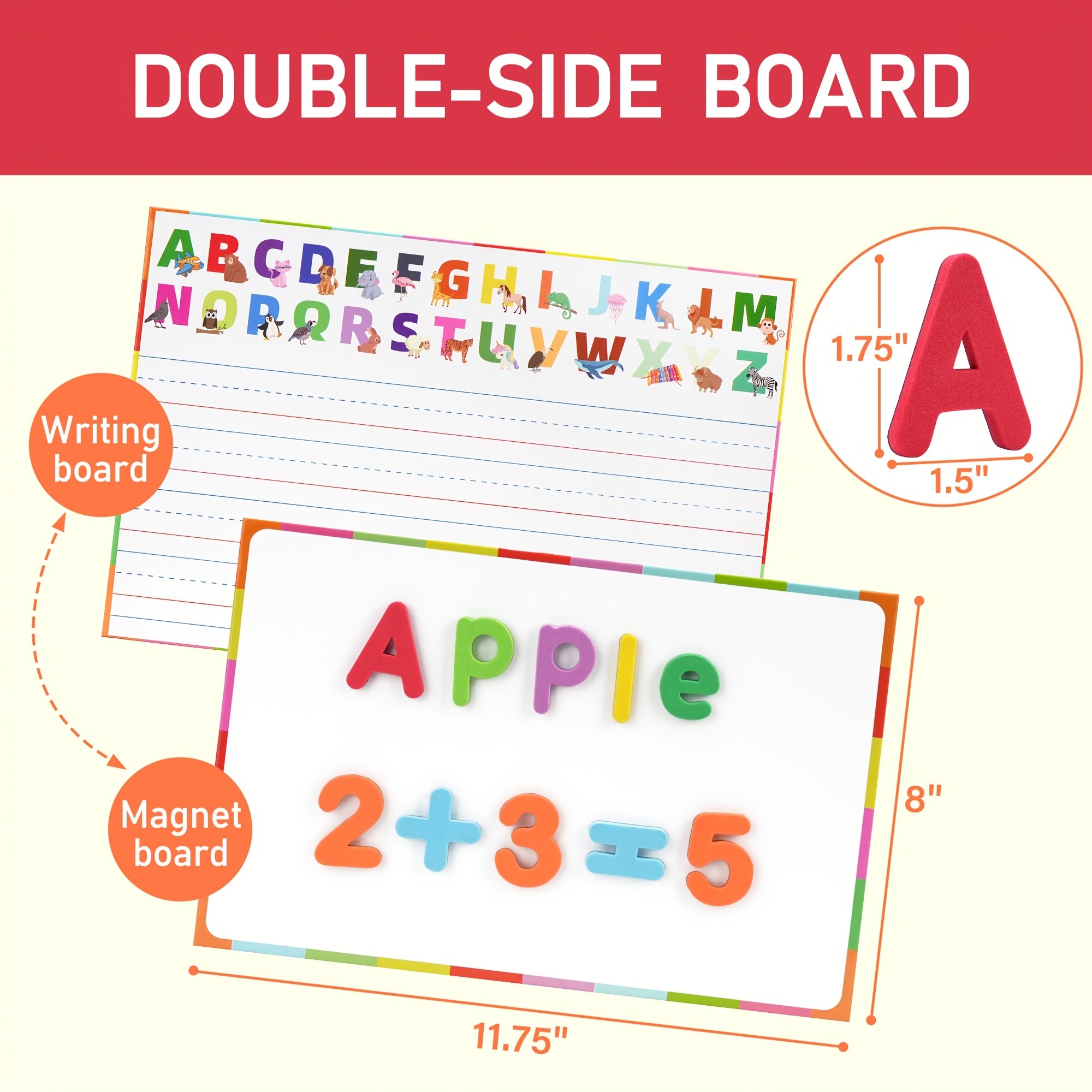 Magnetic Letters Numbers for Kids 253PCS Alphabet Fridge Magnets Educational Toys for Toddlers Spelling Learning STEM Classroom Homeschool Gift