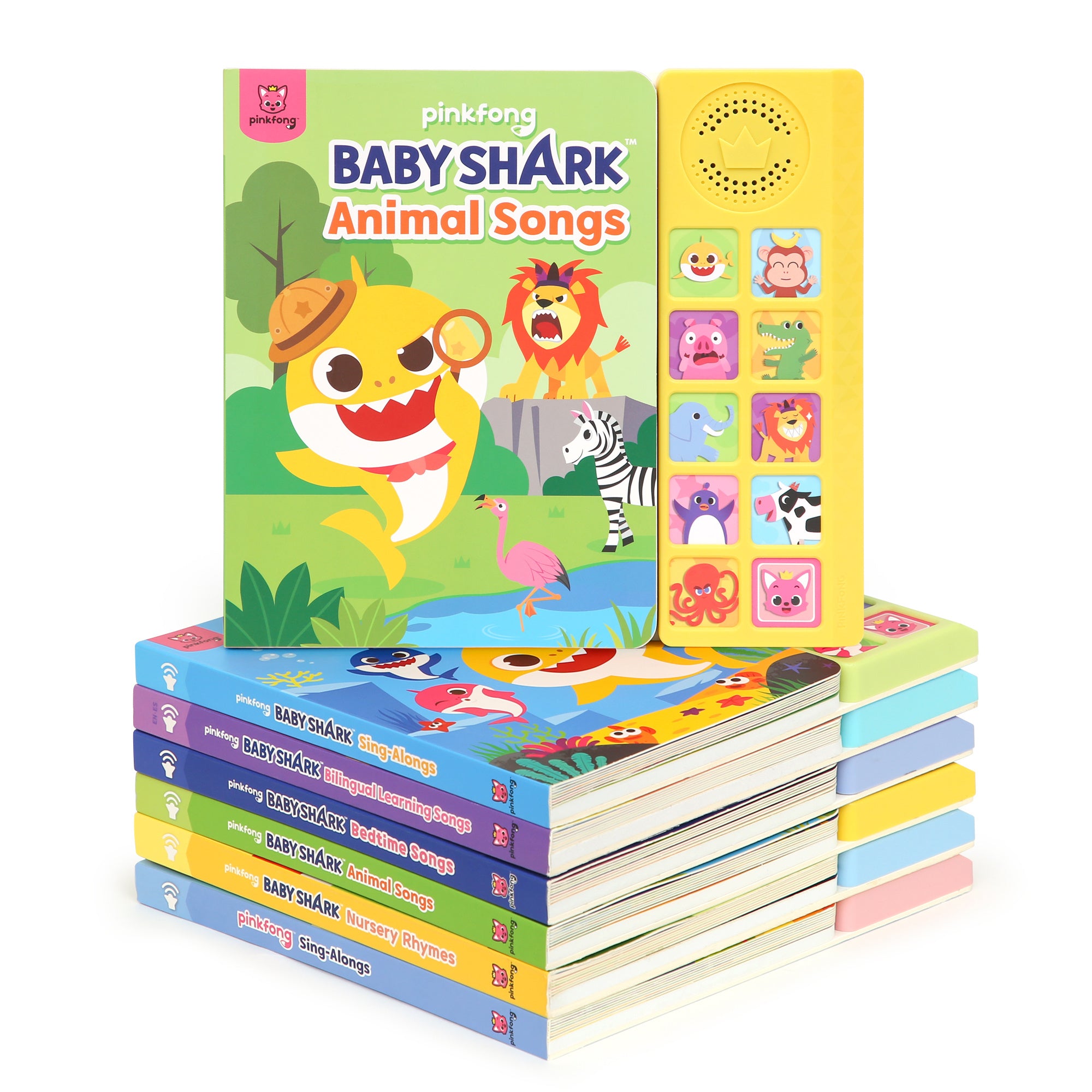 Pinkfong Baby Shark Animal Songs 10-Button Sound Book for Toddlers - Interactive Nursery Rhymes Learning Book, 9 Songs with Music, Educational Toy Gift for Kids Ages 1-3
