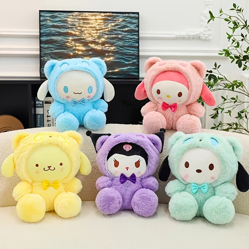 Cute Character Plush Dolls Stuffed Animals - Kawaii Dog & Kuromi Style Plushies for Girls, Soft Anime Plush Toy Gift for Birthday Easter Christmas Holiday, Room Decor Collectible Plush